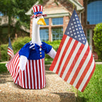 Yeyeplum 2 Set 250 Anniversary USA Porch Goose Outfits for 23" Lawn Statue Patriotic Porch Goose Statue of Liberty Costume for Cement Sculpture Clothes for 4th of July Garden Patio Party Decoration