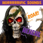 JOYIN Halloween Decoration Outdoor Animated Zombie Groundbreaker, Light-up Skeleton Zombie Groundbreaker Prop with Creepy Sound for Halloween Outside Decoration, Lawn, Yard, Patio, Haunted House Decor
