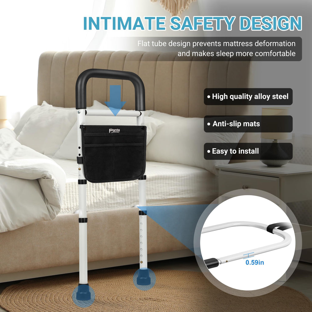 Panta Bed Rails for Elderly Adults Safety, Adjustable Bed Assist Rails for Seniors,Black