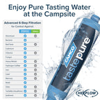 Camco Tastepure RV Water Filter - GAC & KDF Filtration - Made in the USA