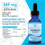 Absonutrix Vitamin D3 K2 Drops, 390mg, 4 Oz Liquid