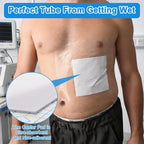 15Pcs 10.2"x10.2" Shower Shields Wound Cover, Large Waterproof Protector Bandage with Non-Stick Central Pad, Adhesive Dressing Film for Dialysis Catheter Post Surgical PICC Line