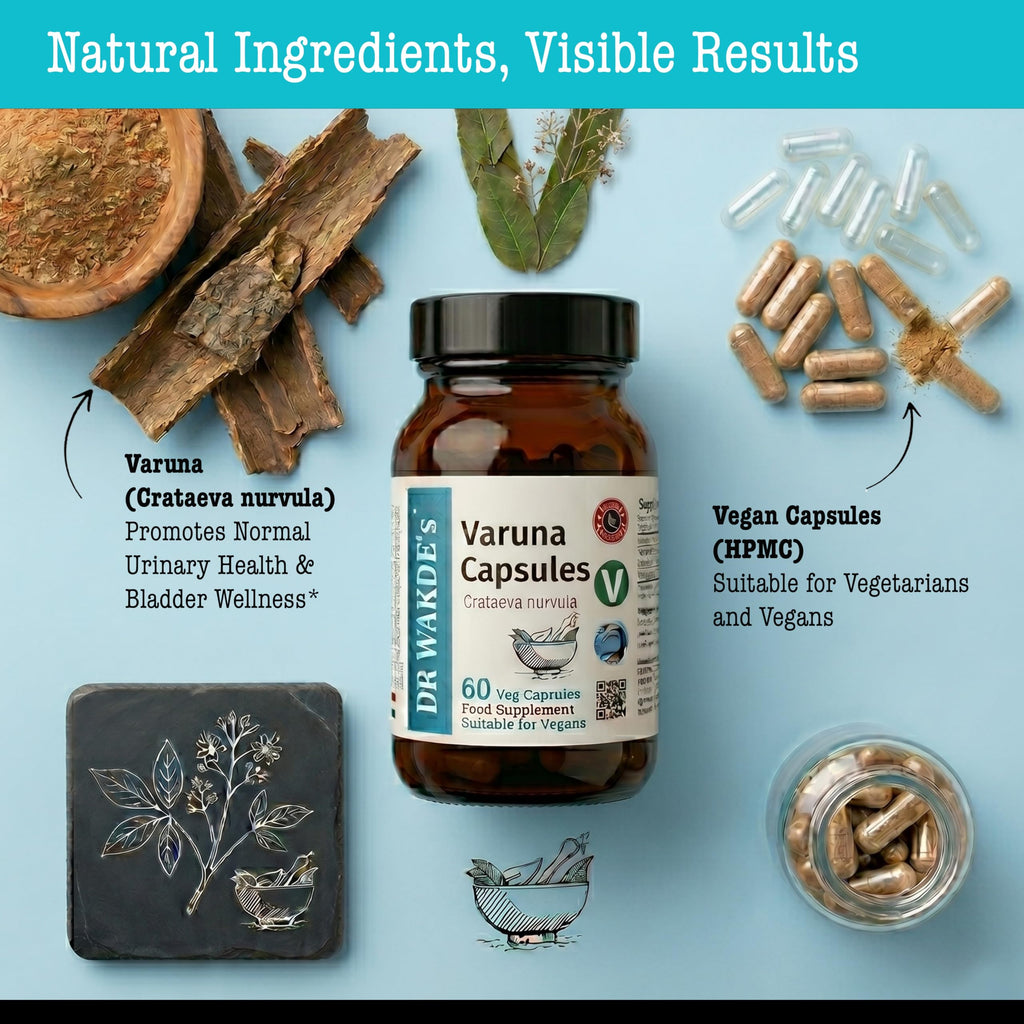DR WAKDE's Varuna Capsules (Crataeva nurvula) 500mg | Urinary Tract, Bladder & Kidney Support | 60 Veg Caps | Pure Ayurvedic Bark Powder | Vegan | Filler-Free | Made in UK