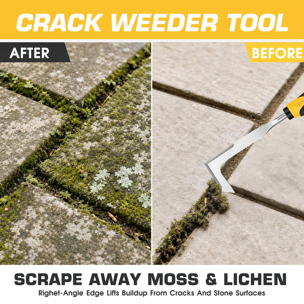 SWANSOFT Crack Weeder – Heavy Duty Stainless Steel Crevice Weeding Tool
