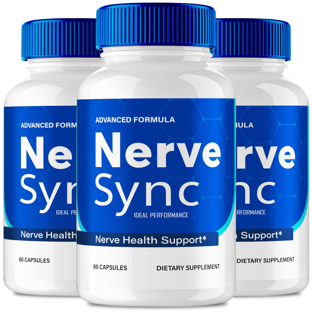 Nerve Sync Capsules, Official Nerve Sync Advanced Nerve Health Supplement Pills - Maximum Strength, All Natural Healthy Circulation & Stable Levels, NerveSync Support Reviews (3 Pack)
