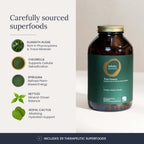 Infinity Greens Superfood Capsules, Blue Green Algae Based Capsules with 28 Organic Superfoods, No Fillers or Grasses, Energy & Longevity, Low Temp Dehydrated Greens (34 Servings)