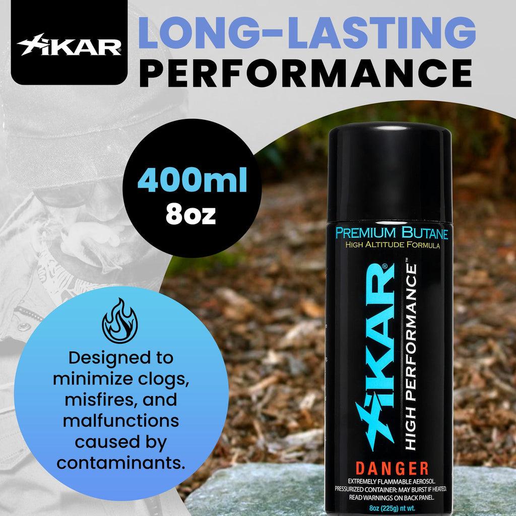 XIKAR PUROFINE Premium Butane Fuel Refill (400ml) 0 Impurities - Ultra Refined, Food Grade, Culinary Butane Refill for Torch & Lighter - Jet Flame Lighter Fuel & Kitchen Torch Refills (4 Pack/8oz)