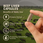 HEART & SOIL 100% Grass Fed & Finished Pure American Beef Liver Supplement from Pasture-Raised Cattle – Beef Liver Capsules – Nature’s Ultimate Superfood – Made in USA – Glass Bottle – 180 Capsules