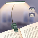 Gritin 2026 Gen 2 Book Light for Reading- 32 Eye Caring Full Spectrum LED, 5 Colors & 5 Brightness, Adjustable Wide/Narrow Beam, Upgrade 1500mAh Long-Lasting Clip on Light for Book Lovers-Forest Green