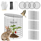 16''H x 11''Dia Plant Protectors from Animals - Full-Protection Anti-Rust Plant Cages with Covers for Outdoor Plants, Wire Garden Cloches for Plants Strawberry Keeping Chicken Rabbits Out, 4 Sets