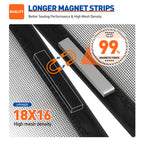 MAGZO Magnetic Screen Door, Fit Door Size 38 x 99 Inch, Actual Screen Size 40" x 100" Heavy Duty Mesh Curtain with Magnet Closure Black