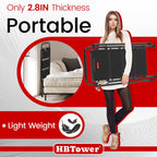 HBTower Step Ladder, 4 Step Ladder Folding Step Stool with Wide Anti-Slip Pedal, Lightweight Ladders for Home, Black