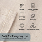 Top Cotton Canvas Drop Cloth 1Pc, Reusable Paint Drop Cloth, 100% Recycled Cotton Canvas Tarp Cover for Painter, Furniture, Floor Protection, All Purpose Painters Dropcloth for Christmas DIY (4x12FT)