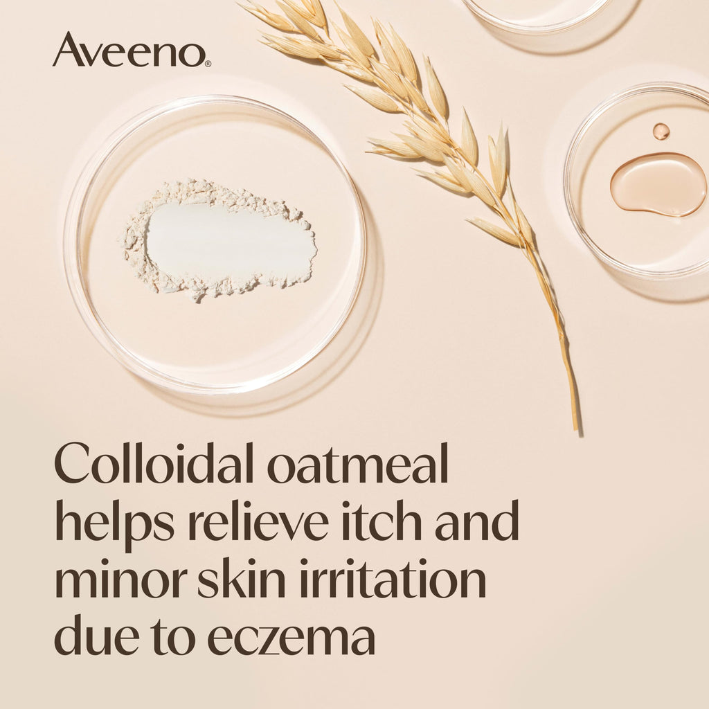 Aveeno Eczema Therapy Daily Moisturizing Body Cream for Sensitive Skin, Soothing Eczema Cream for Dry & Itchy Skin Relief, Colloidal Oatmeal & Ceramide, Steroid- & Fragrance-Free, 12 Oz