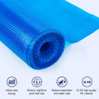 Solar Pool Cover, Durable 16 mil 20 x 40 ft Pool Covers for Inground & Above Ground Pools, Solar Pool Heater, Rectangle Solar Blanket with Bubbles, Blue