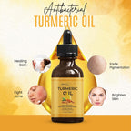 DERMAXGEN Organic Turmeric Oil for Skin Lightening - Turmeric Face Oil for Dark Spots, Anti-Aging & Hydrating Dry Skin - Glow Moisturizer for Face, Neck & Eyes (4 FL OZ / 60 ML)