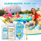 Salt-Water Pool Test Strips Kit: 150 Counts 8-in-1 for Salt Water Pool Testing Kit, Salt Pool Test Strips for Hot Tub Spa Testing Salt Chlorine pH and More