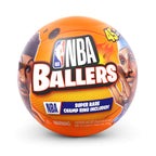 5 Surprise NBA Ballers Series 2 by ZURU, Licensed NBA Collectible, Surprise Unboxing Basketball Collectible Sports Toy for Boys, Ages 3 and up (2 Capsules)