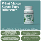 Vitality C American Nutriceuticals - Stress Ease - Theanine Stress Balance Supplement - for Calming, Mood Support, and Cortisol Reducer - Contains Senoril, Lemon Balm etc. (1-2 Month Supply)