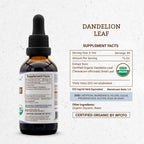 Secrets of the Tribe Dandelion Leaf USDA Organic | Alcohol-Free Extract, High-Potency Herbal Drops, Digestive System | Made from 100% Certified Organic Taraxacum Officinale Dried Leaf 2 oz