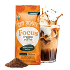 Four Sigmatic Organic Focus Mushroom Ground Coffee | Dark Roast, Organic Coffee with Lion's Mane & Chaga Mushroom for Mental Clarity & Energy Support | 12oz Bag
