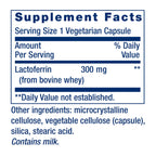 Life Extension Lactoferrin Caps, Healthy Immune Response, GI Support, Vision Health, Gluten-Free, Non-GMO, 1-Daily, Vegetarian, 60 Capsules