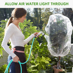 PDGROW Garden Mesh Netting for Plants, 4 Pack Insect Bird Barrier Netting Mesh with Drawstring, 3.3x4.9 FT Garden Bug Netting Plant Cover for Protect Fruit Tree Vegetable Flowe