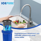 ICEPURE 10"X4.5",1 Microns Whole House Sediment Activated Carbon Water Filter Compatible with Dupont WFHDC8001,EP Series,EPM Series,CB-BB-10, GE FXHTC, GXWH40L, GXWH35F, GNWH38S, CTO10BB,3PACK