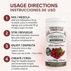 Pretty Bee Hydrolyzed Collagen Powder, Grenetina En Polvo Cranberry Flavor, Grenetina Organica, Collagen Supplement, Grenetina Hidrolizada En Polvo, 100% Natural, 18 oz
