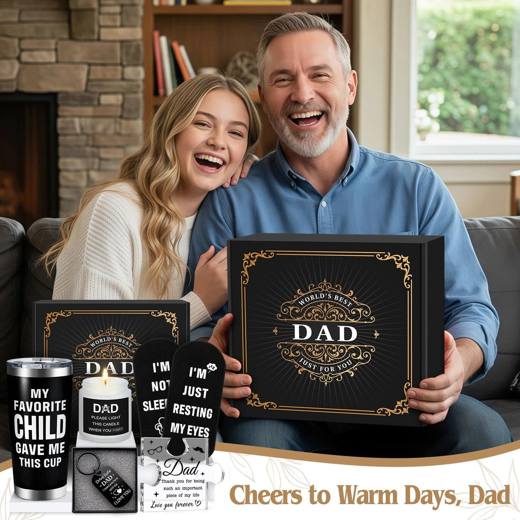 Gifts for Dads Birthday Funny Dad Gifts from Daughter Son Kids Cool Father Happy Birthday Gift Ideas for Dads Presents Basket for Best Dad Ever, Daddy Father Gift Stuff for Christmas, Fathers Day