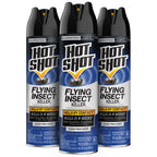 Hot Shot Flying Insect Killer, 15 Ounces, Aerosol Kills Houseflies, Mosquitoes and Flying Insects Indoors and Outdoors, Clean Fresh Scent, 3 Pack, 3.94 Pounds