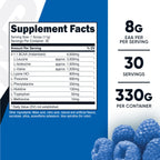 Nutricost EAA Powder 30 Servings (Blue Raspberry) - Essential Amino Acids - Non-GMO, Gluten Free, Vegetarian Friendly