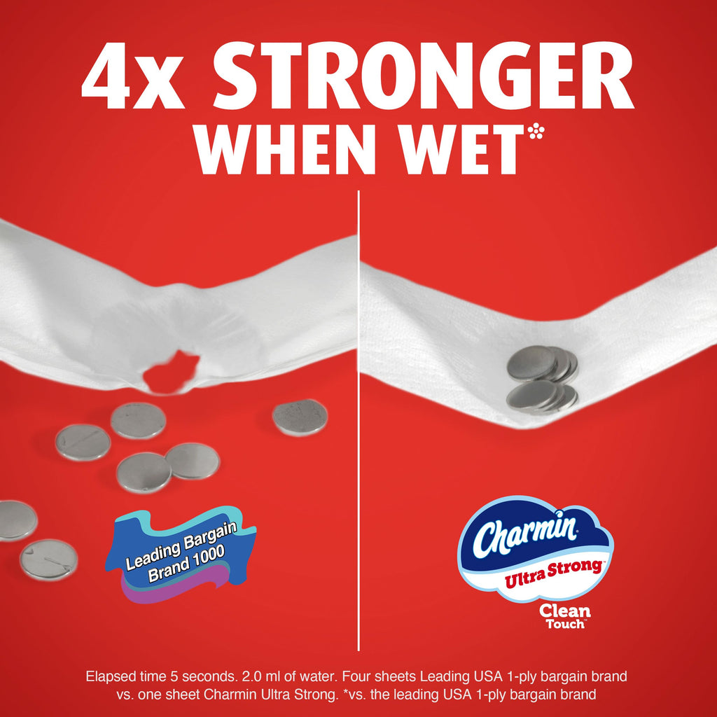 Charmin Ultra Strong Clean Touch Toilet Paper, 18 Family Mega XL Rolls = 126 Regular Rolls