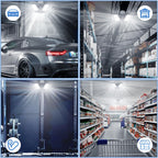Aoretic LED Garage Lights Bulb 2 Pack -120W, 12000LM 6500K Led Shop Light with 4+1 Deformable Panels, Basement Barn Light Garages Ceiling Lights, E26/E27 for Garage, Warehouse, Shop