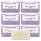 Dr. Bronner's Pure-Castile Magic Soap Bars (Lavender, 5 oz, 6-Pack)- Bath Soap with Regenerative Organic Certified Oils- For Face, Body & Hair - Gentle, Biodegradable, Vegan- Bar Soaps for Men & Women