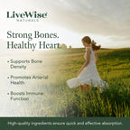 Live Wise Naturals Vitamin D3+K2 Liquid Drops - Organic MCT Oil Formula for Adults, Kids & Toddlers - Easy Absorption 1208 IU Vitamin D3 & 25 mcg K2 (mk7) for Immune Support & Bone Health - No flavour