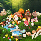 HIYZI 118 PCS Mini Fairy Garden House Accessories Kit Garden Decorations
