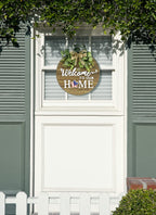 Interchange Welcome Sign Front Door Wreaths for Spring Fall Summer Winter