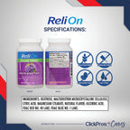 ReliOn Reli On Glucose Tablets Grape - 50 CT 2 Pack Bundle (100 Total) | Plus ClickPros Diabetes Eating Guide and Portable Pill Container (4 Items)!