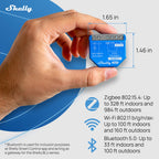 Shelly 1 Gen4 | Wi-Fi, Zigbee & Matter Smart Relay Switch with Dry Contacts, 1-Channel 16A | Home Automation | Alexa, SmartThings, Google Home, Apple HomeKit Compatible | Garage Door Opener