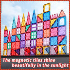 Goodtiles Magnetic Tiles Kids Toys for 3+ Year Old Boy and Girl Birthday Gifts, Magnet Building Blocks STEM Preschool Sensory Learning Montessori Autism Toys for Toddlers Kids Ages 3-5, 5-7, 4-8