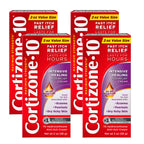 Cortizone-10 Maximum Strength Intensive Healing Itch Relief Cream, 1% Hydrocortisone, Fast-Acting, Anti-Itch Cream for Bug Bites, Rash, Eczema, Psoriasis, Poison Ivy, Oak, Sumac & More, 2 oz, 4 pack