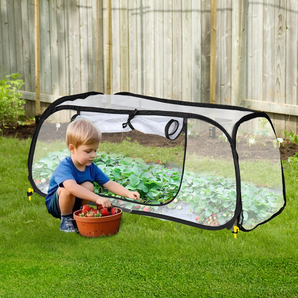 47x20x16 Inch Pop Up Mesh Plant Cover for Garden Raised Beds