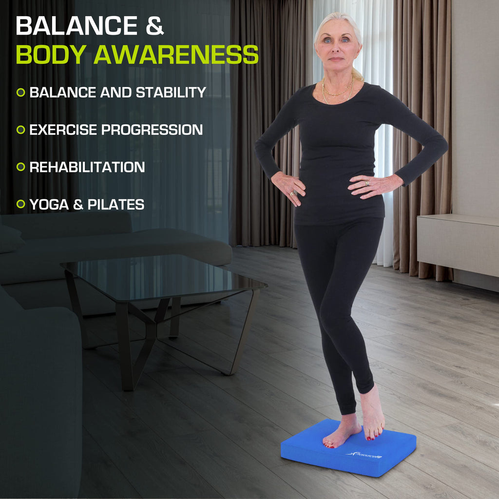 ProsourceFit Exercise Balance Pad, 15.5 x 12.75 in, Blue