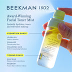 Beekman 1802 Milk Shake Hydrating Face Mist – Setting Spray & Milky Toner with Hyaluronic Acid & Squalane – Facial Toner & Face Spray – Lightweight Hydration, Minimizes Pores, Travel Size