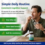 1 Body Brain Supplement – Nootropic Brain Booster with Alpha GPC, Ginkgo & Bacopa – 90 Vegan Capsules – Memory Supplement for Brain Support, Focus Pills, Brain Fog Supplements for Women and Seniors