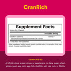 Natural Factors CranRich Super Strength Cranberry Concentrate - Antioxidant Support Supplement - Aids Urinary Tract & Bladder Health - 180 Capsules (180 Servings)