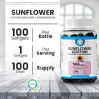 TRUEMED Sunflower Lecithin with Shatavari & Ashwagandha - 1100 mg per Serving - Supports Hormone Balance, Milk Flow, Brain Health, Digestive Wellness, 100 Softgels - Made in USA GMP Certified