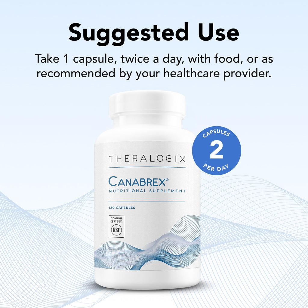 Theralogix Canabrex Palmitoylethanolamide (Pea) Supplement - 60-Day Supply - Joint Health Supplement for Women & Men - Sleep & Immune Support Supplement - NSF Certified - 120 Capsules