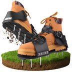 Lawn Aerator Shoes for Grass, Pre-Assembled Grass Aerator Shoes for Lawn Aerator Shoes with Adjustable Strap, One Size Fits All Spiked Shoes for Effectively Aerating Yard Garden Lawn Patio Soil